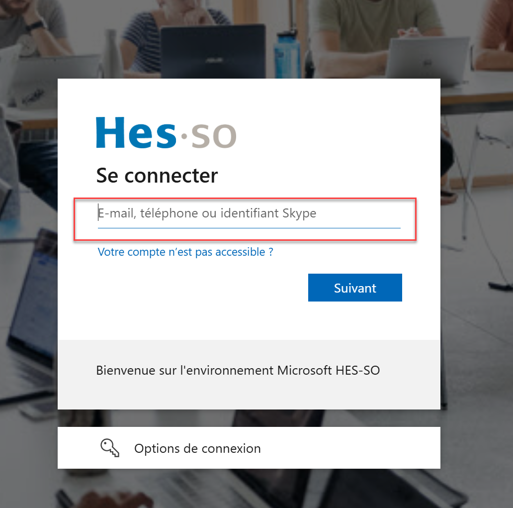 Connexion Teams HESSO