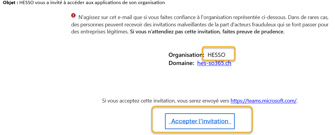 Email Inivation Microsoft Pour Teams
